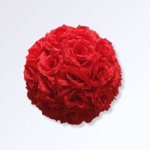 Boule de Roses Artificielles 30cm Rouge