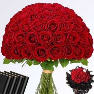 Bouquet de Roses Rouges Éternelles Rouge passion