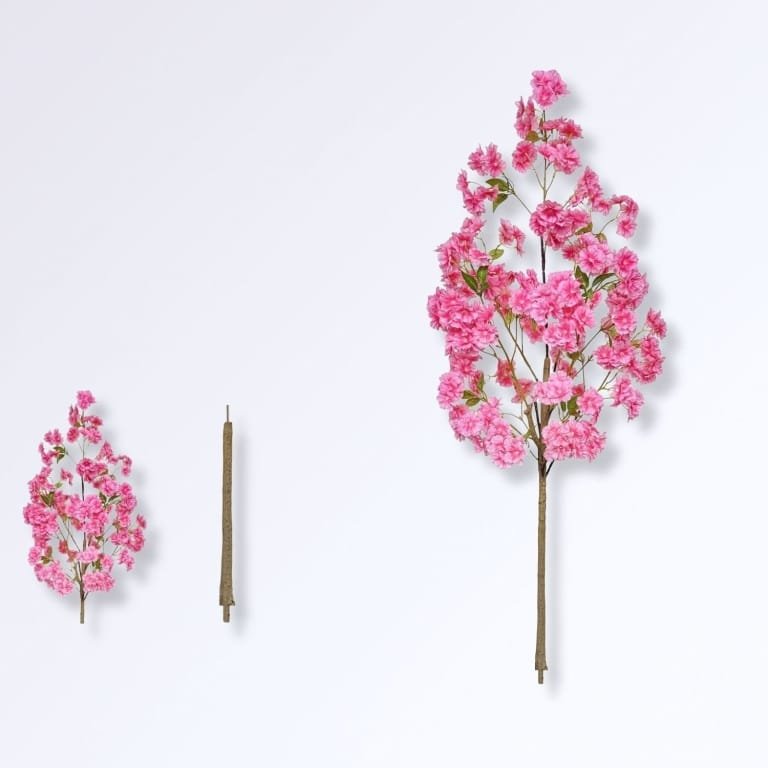 Cerisier Artificiel à Fleurs Roses pour Intérieur Taille 180cm 2 branches