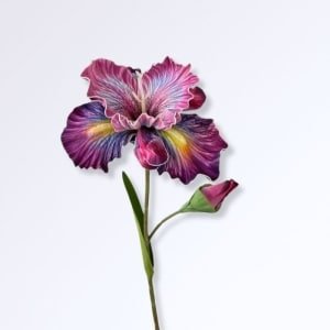 Fleur d'Iris Artificielle Violet