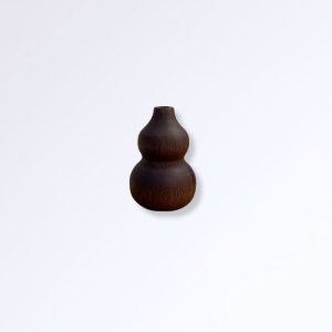 Nouveautés Petit Vase pour une Fleur en Bois Noyer Gourde