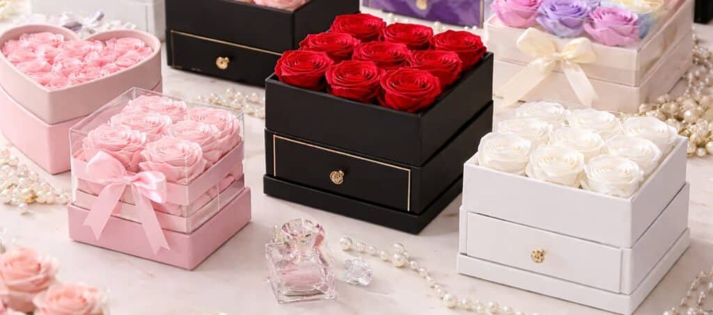 coffret rose éternelle